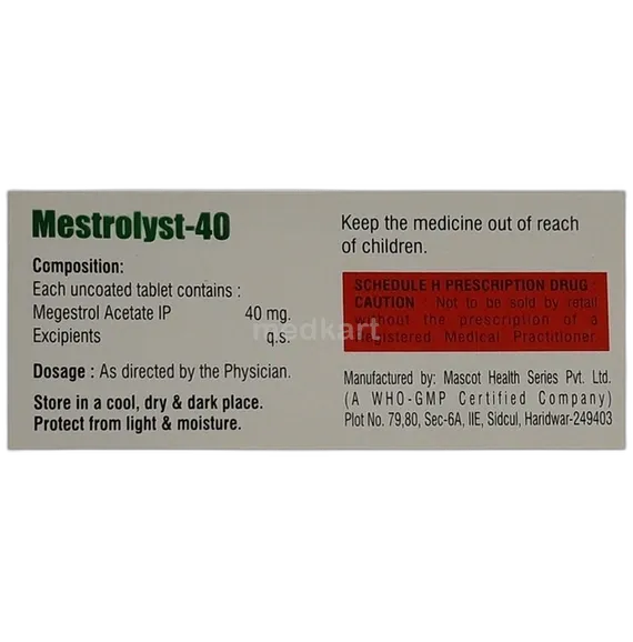mestrolyst 40 tablet 10's